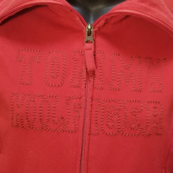 TOMMY HILFIGER Size Small Embroidered Retro Zip - Picture 2 of 9